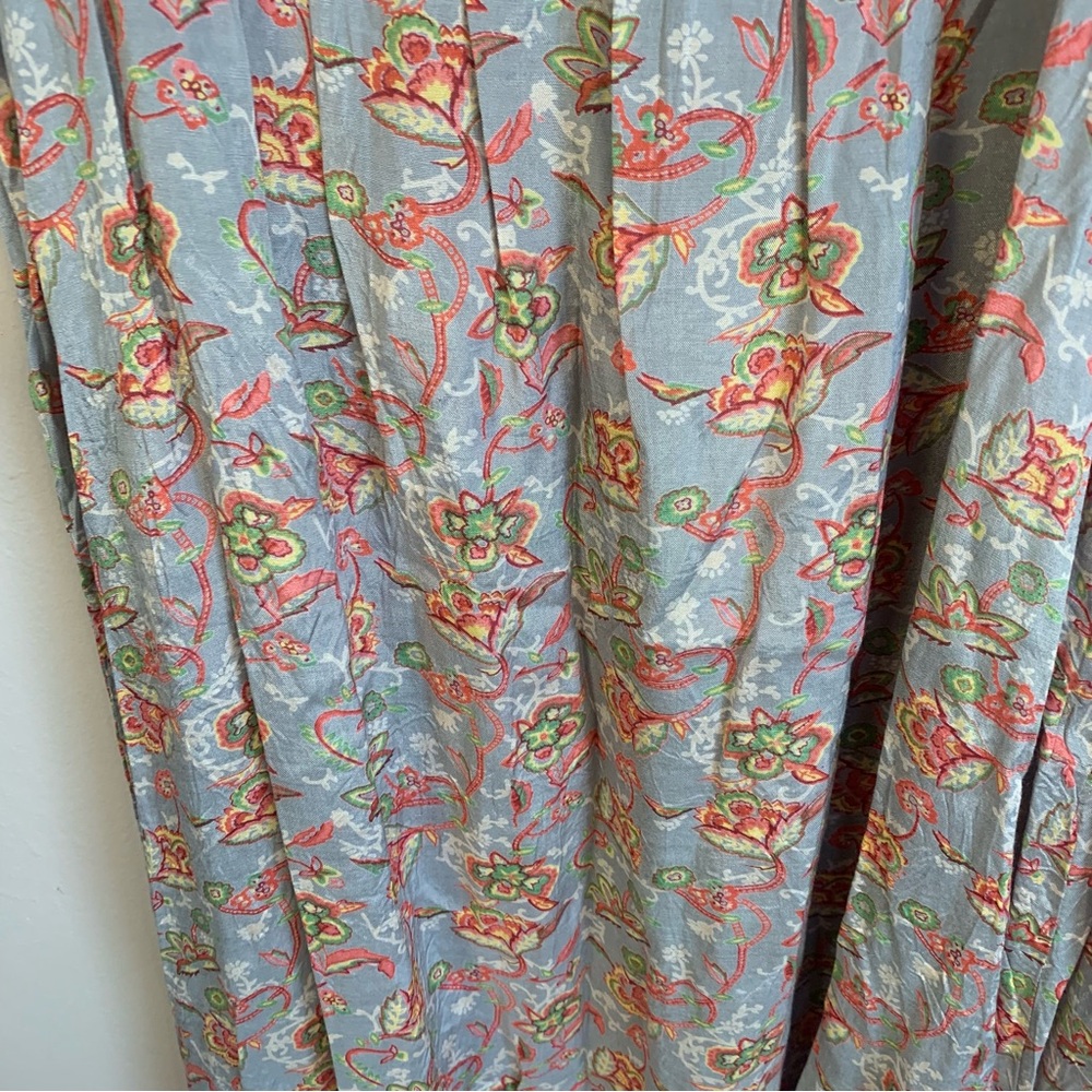 The Masai Clothing Co Smocked Pocket Front Floral Drawstring Midi Sun Dress - Picture 3 of 12